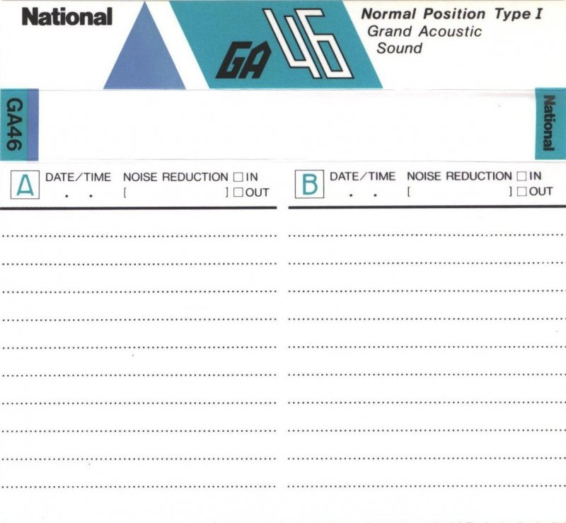 Compact Cassette: Matsushita National - GA 46