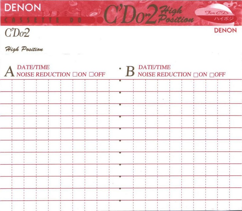 Compact Cassette: Nippon Columbia / Denon Denon - CDo 2 60