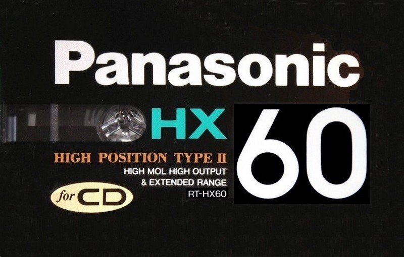 Compact Cassette Panasonic HX 60 "RT-HX60" Type II Chrome 1989 Japan