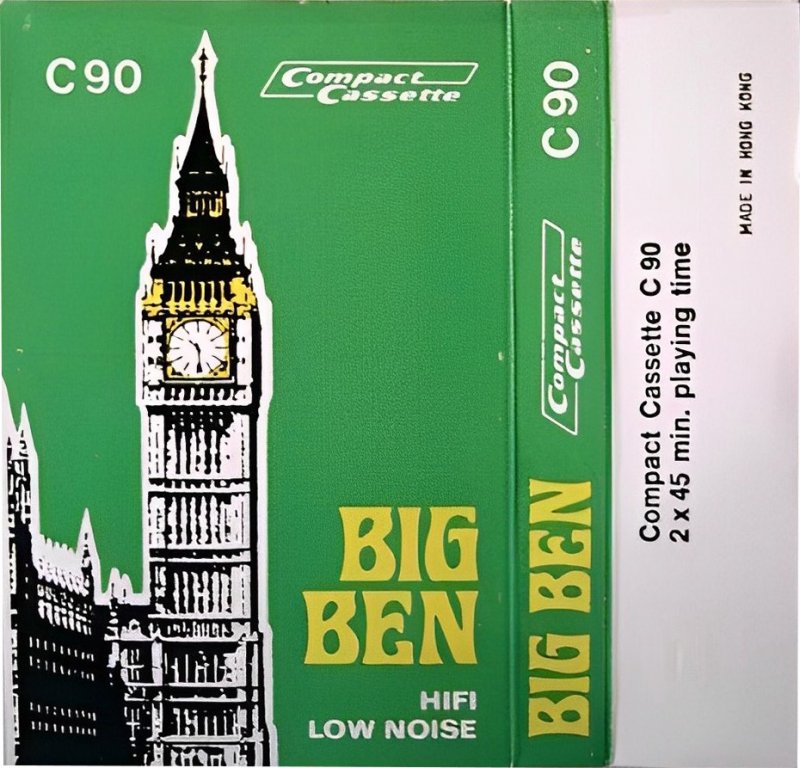 Compact Cassette Big Ben 90 Type I Normal 1978 Hong Kong