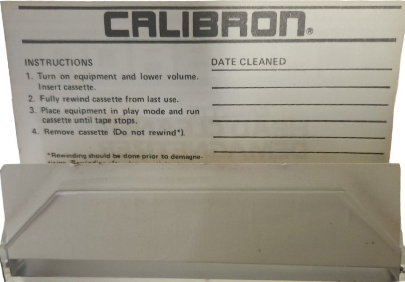 Compact Cassette Calibron Cleaning Cassette USA