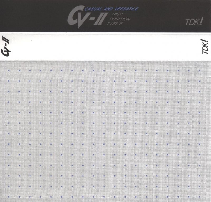 Compact Cassette TDK CV-II 46 "CV2-46" Type II Chrome 1990 Japan