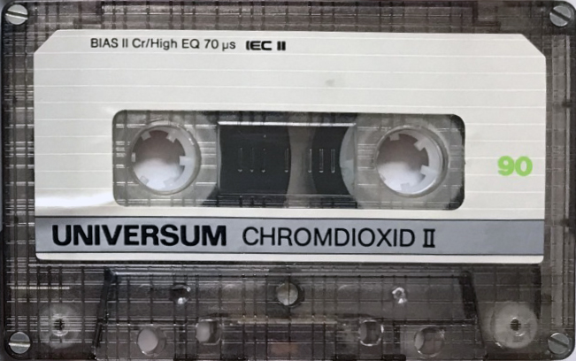 Compact Cassette Universum 90 Type II Chrome 1984 Europe