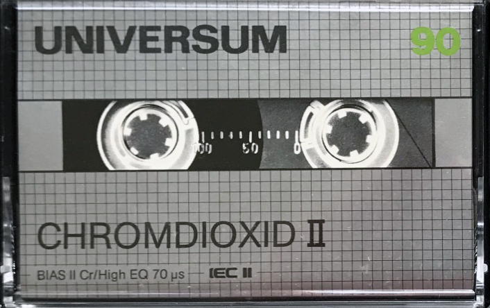 Compact Cassette Universum 90 Type II Chrome 1984 Europe