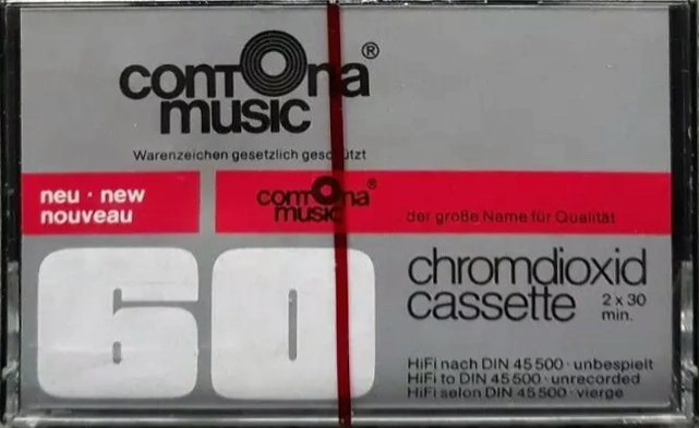 Compact Cassette Contona Music 60 Type II Chrome 1980 Europe