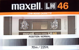 Compact Cassette Maxell LN 46 Type I Normal 1982 USA