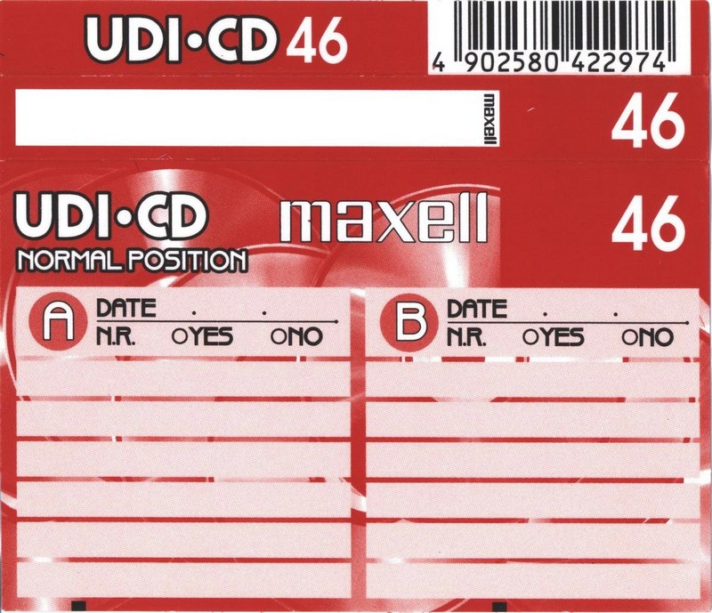 Compact Cassette Maxell UDI-CD 46 Type I Normal 1998 Europe
