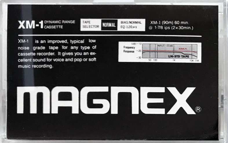 Compact Cassette Magnex XM-1 60 Type I Normal 1986 Europe