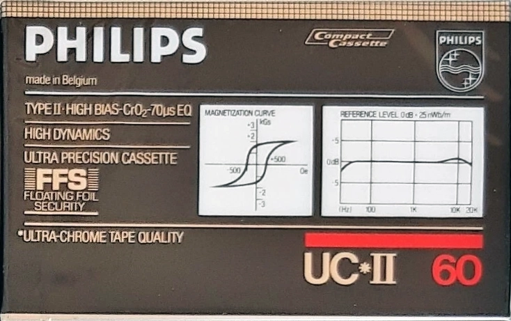 Compact Cassette Philips UC II 60 Type II Chrome 1984 Europe