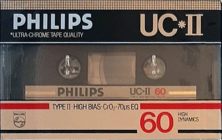 Compact Cassette Philips UC II 60 Type II Chrome 1984 Europe