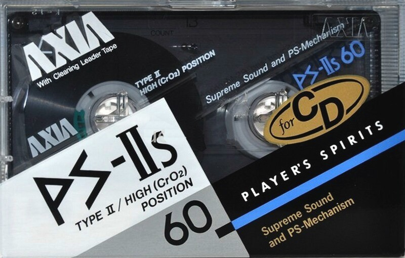 Compact Cassette AXIA PS-IIs 60 "PS-IIs 60 N" Type II Chrome 1988 Japan