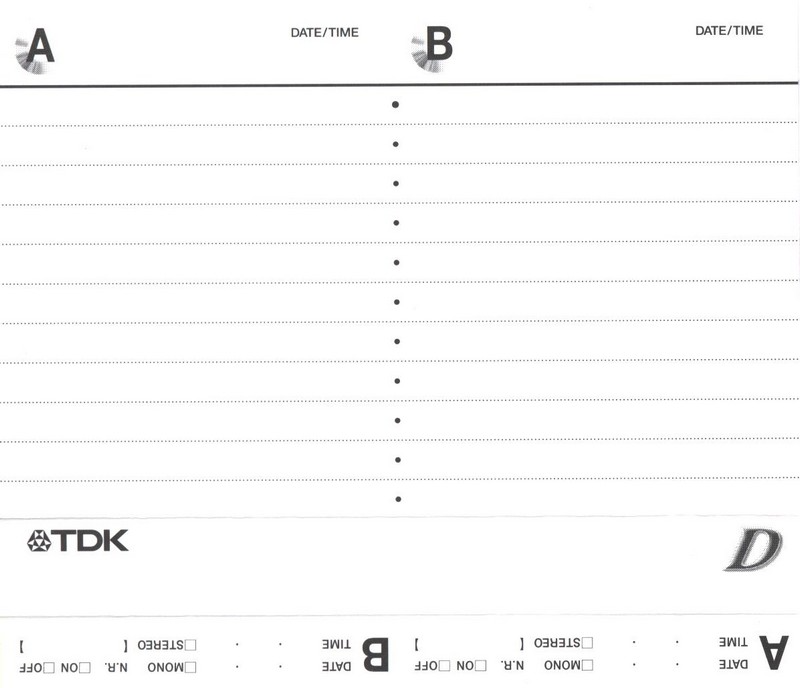 Compact Cassette: TDK  - D 100