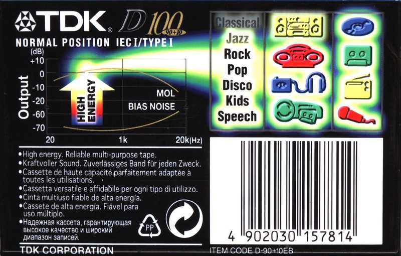 Compact Cassette: TDK  - D 100