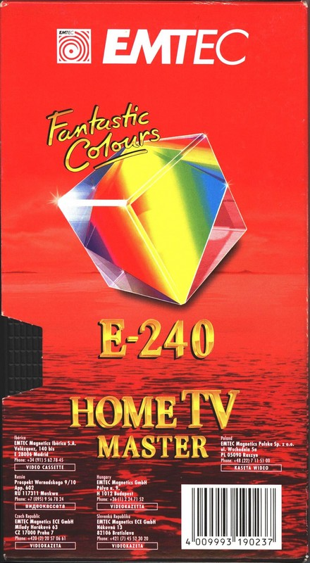 VHS, Video Home System: EMTEC Emtec - Home TV Master 240