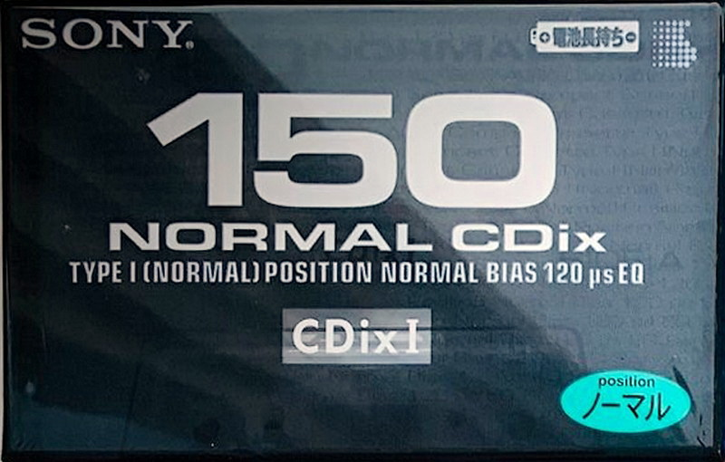 Compact Cassette Sony CDix I 150 "C-150CDX1E" Type I Normal 1997 Japan