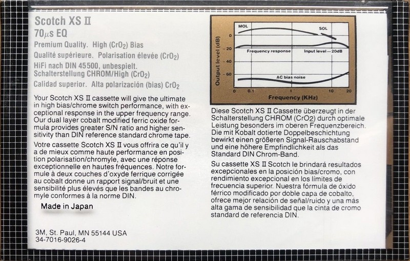 Compact Cassette: Nippon Columbia / Denon Scotch - XS II 90