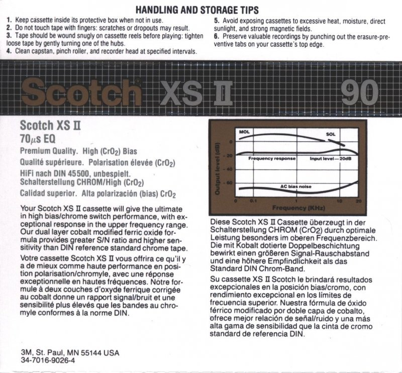 Compact Cassette: Nippon Columbia / Denon Scotch - XS II 90