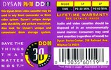 Video8, Hi8, Digital8 Dysan 30 "P6-30 DD8" Type IV Metal USA