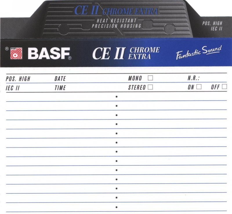 Compact Cassette BASF CE II Chrome Extra 60 Type II Chrome 1995 Latin America