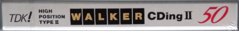Compact Cassette TDK Walker CDing 2 50 "WCD2-50" Type II Chrome 1992 Japan