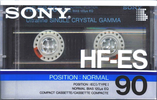 Compact Cassette Sony HF-ES 90 "HF-ES 90N" Type I Normal 1986 Europe