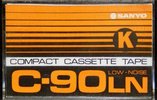 Compact Cassette Sanyo LN 90 "LN K" Type I Normal 1976 Japan