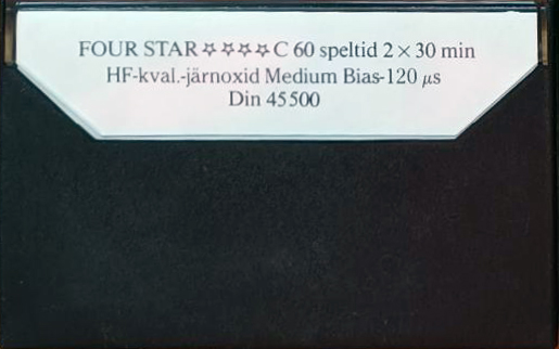 Compact Cassette Lectra Four Star 60 Type I Normal Sweden