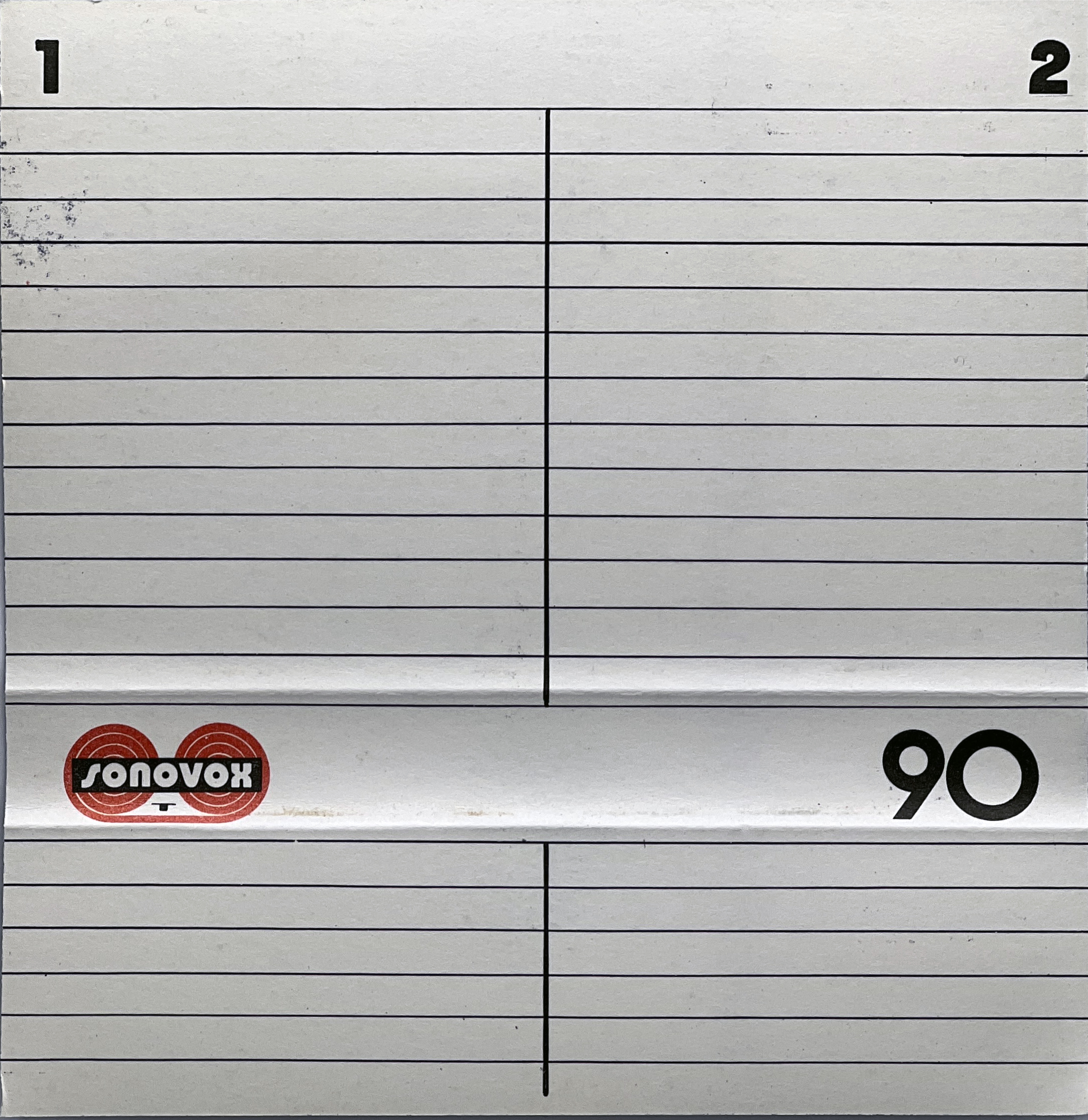 Compact Cassette Sonovox Dinamic Plus 90 Type I Normal 1980 Portugal