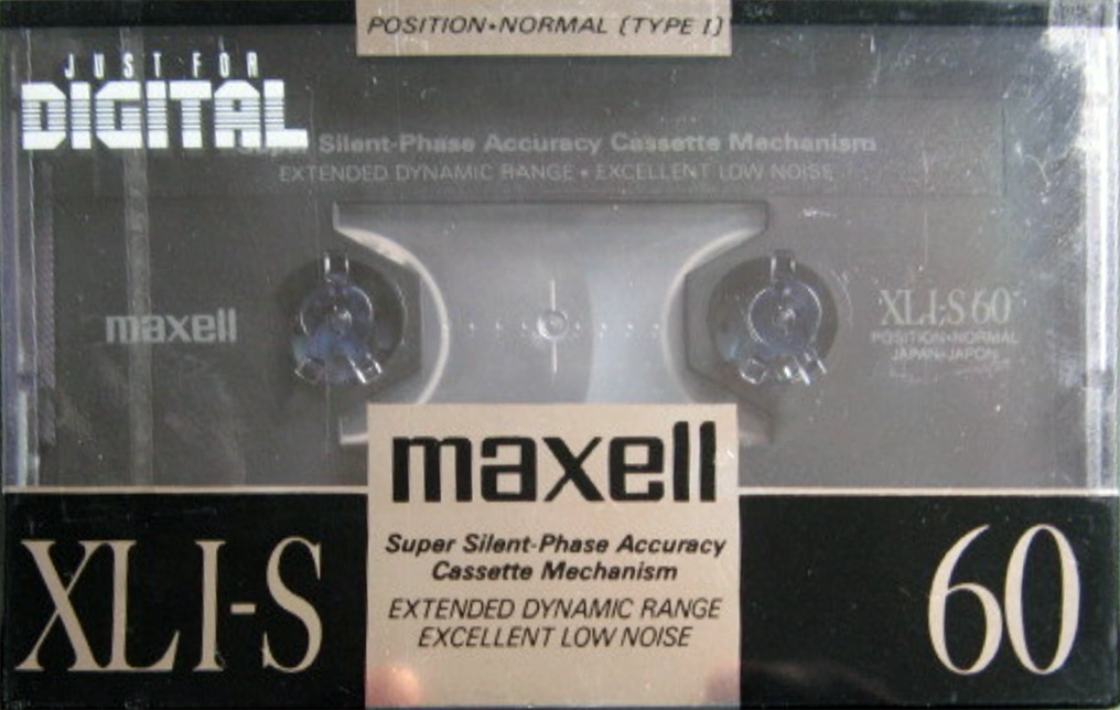 Compact Cassette Maxell XLI-S 60 Type I Normal 1990 Japan