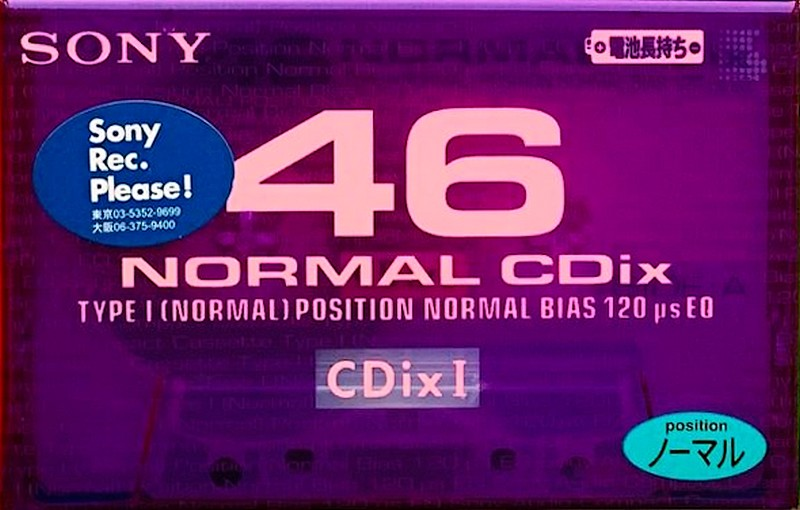Compact Cassette Sony CDix I 46 "C-46CDX1E" Type I Normal 1997 Japan