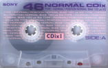 Compact Cassette Sony CDix I 46 "C-46CDX1E" Type I Normal 1997 Japan