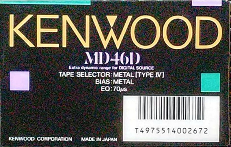 Compact Cassette:  Kenwood - MD 46