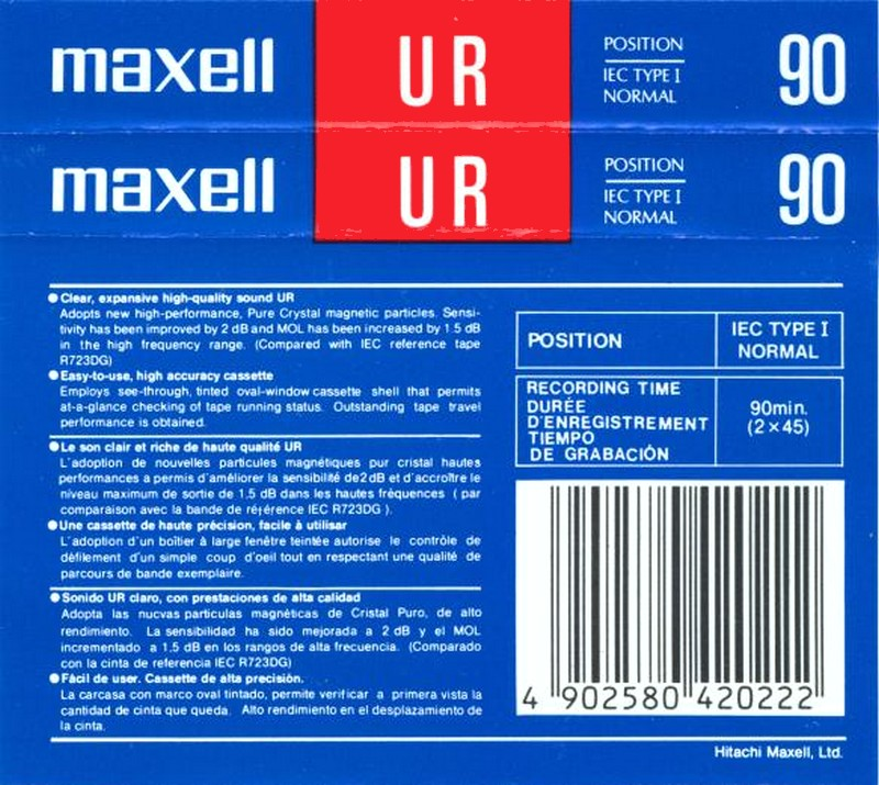 Compact Cassette: Maxell / Hitachi Maxell - UR 90