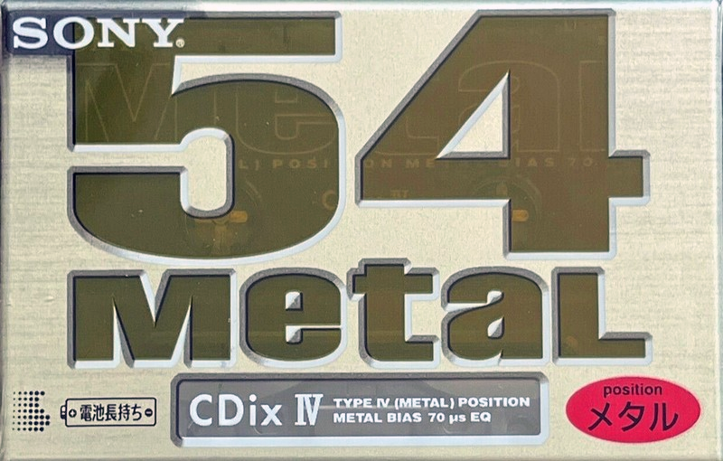 Compact Cassette Sony CDix IV 54 "C-54CDX4E" Type IV Metal 1997 Japan