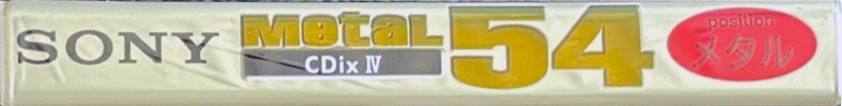 Compact Cassette Sony CDix IV 54 "C-54CDX4E" Type IV Metal 1997 Japan