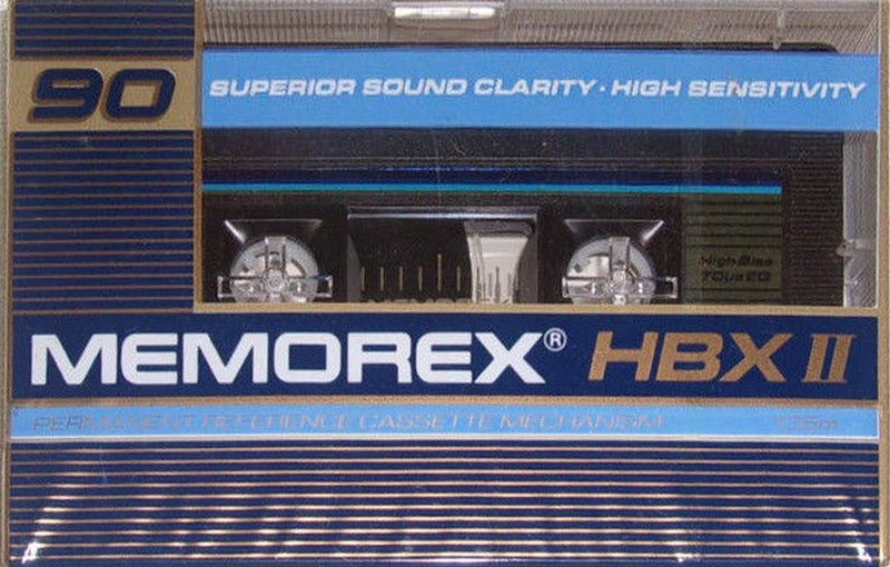 Compact Cassette Memorex HBX II 90 Type II Chrome 1987 USA