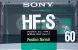 Compact Cassette Sony HF-S 60 "HF-S60A" Type I Normal 1988 Europe