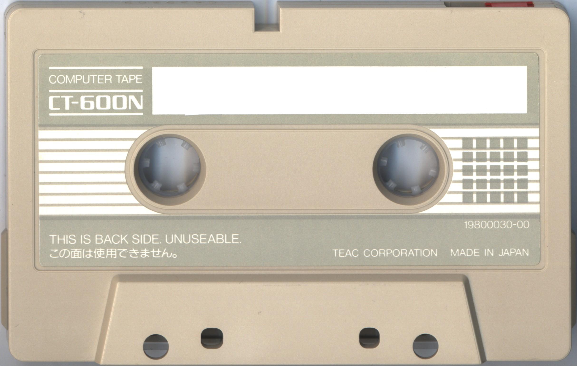 Compact Cassette Teac CT "CT-600N" Computer Cassette 1980 Worldwide