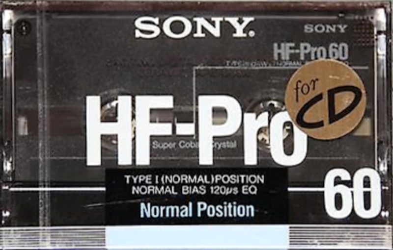 Compact Cassette Sony HF-Pro 60 "HF-PRO60A" Type I Normal 1988 Japan