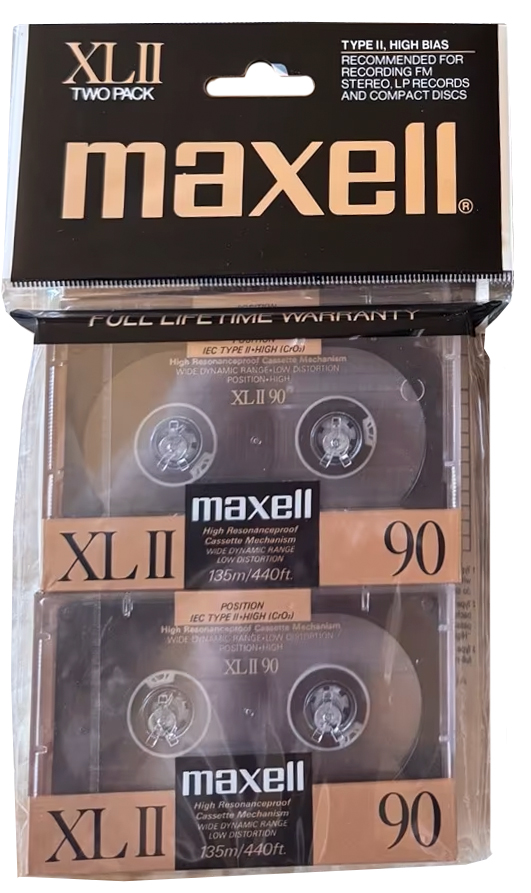 Soft Pack Maxell XLII 90 Type II Chrome 1988 USA