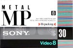 Video8, Hi8, Digital8 Sony MP 30 "P6-30MPB" Type IV Metal 1991 Japan