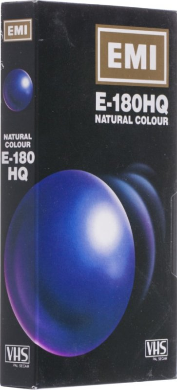 VHS, Video Home System EMI 180 "HQ Natural Colour" Type I Normal 1985 Europe