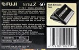 Compact Cassette Fuji Metal Z 60 Type IV Metal 1995 North America