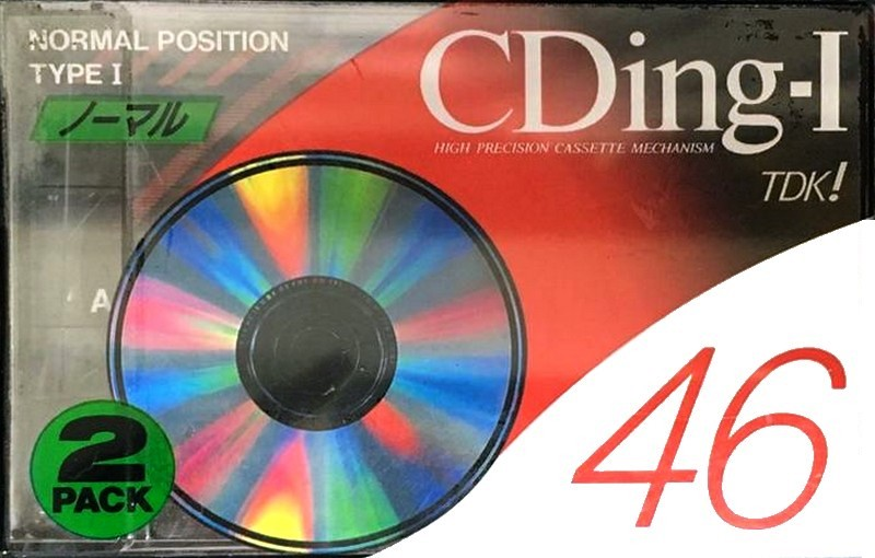 2 pack TDK CDing 1 46 "CD1-46X2A" Type I Normal 1993 Japan