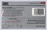 Compact Cassette SKC AX 90 Type I Normal 1991 USA
