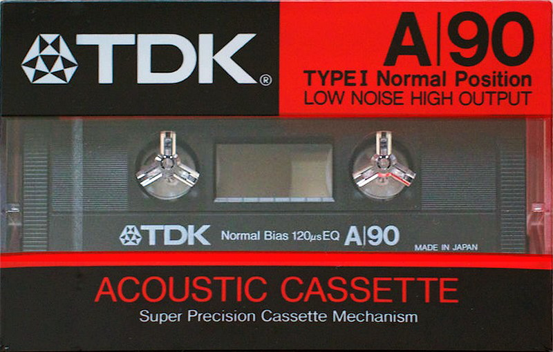 Compact Cassette TDK A 90 Type I Normal 1986 USA