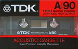 Compact Cassette TDK A 90 Type I Normal 1986 USA
