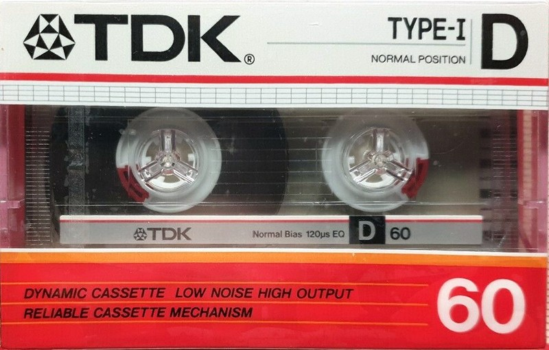 Compact Cassette TDK D 60 Type I Normal 1985 Australia, Europe
