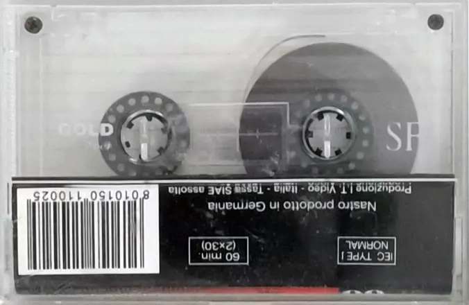 Compact Cassette Gold Tech SF 60 Type I Normal 1994 Italy