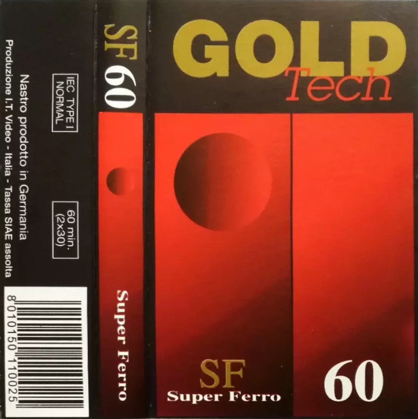 Compact Cassette Gold Tech SF 60 Type I Normal 1994 Italy